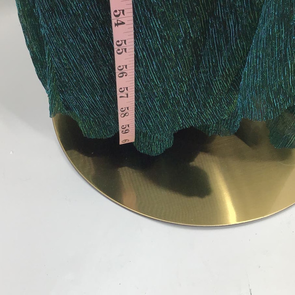 LULU'S M Shiny Teal Green Glamorous Glitz One-Shoulder Neck Maxi Dress NEW B97 - Picture 8 of 8